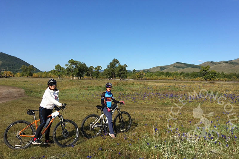 Cycling in Khenty Mountains