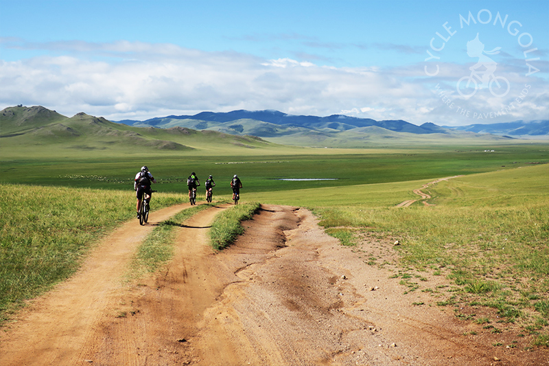 Cycling in Mongolian Khangai Mountains